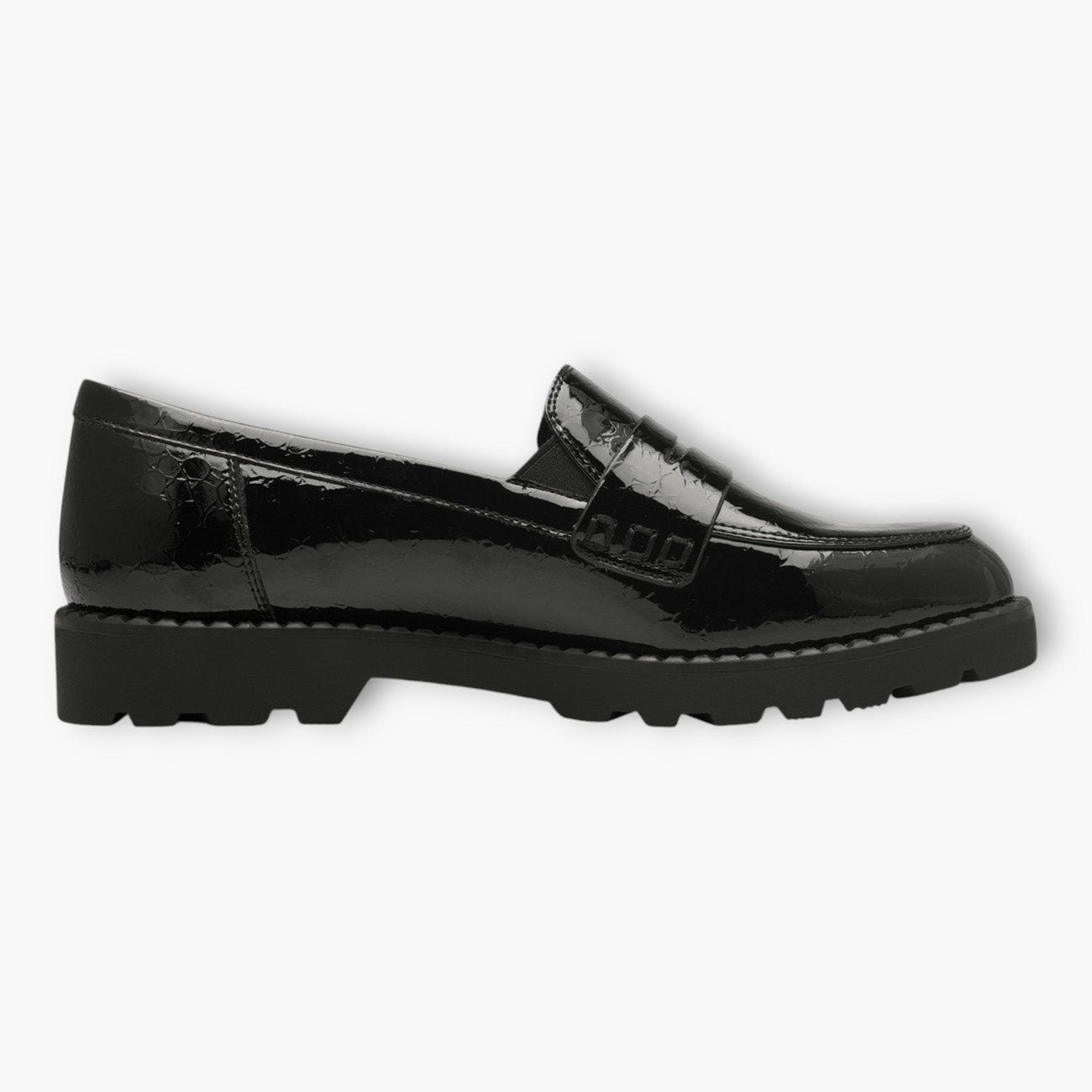 Tamaris Black Patent Chunky Loafers