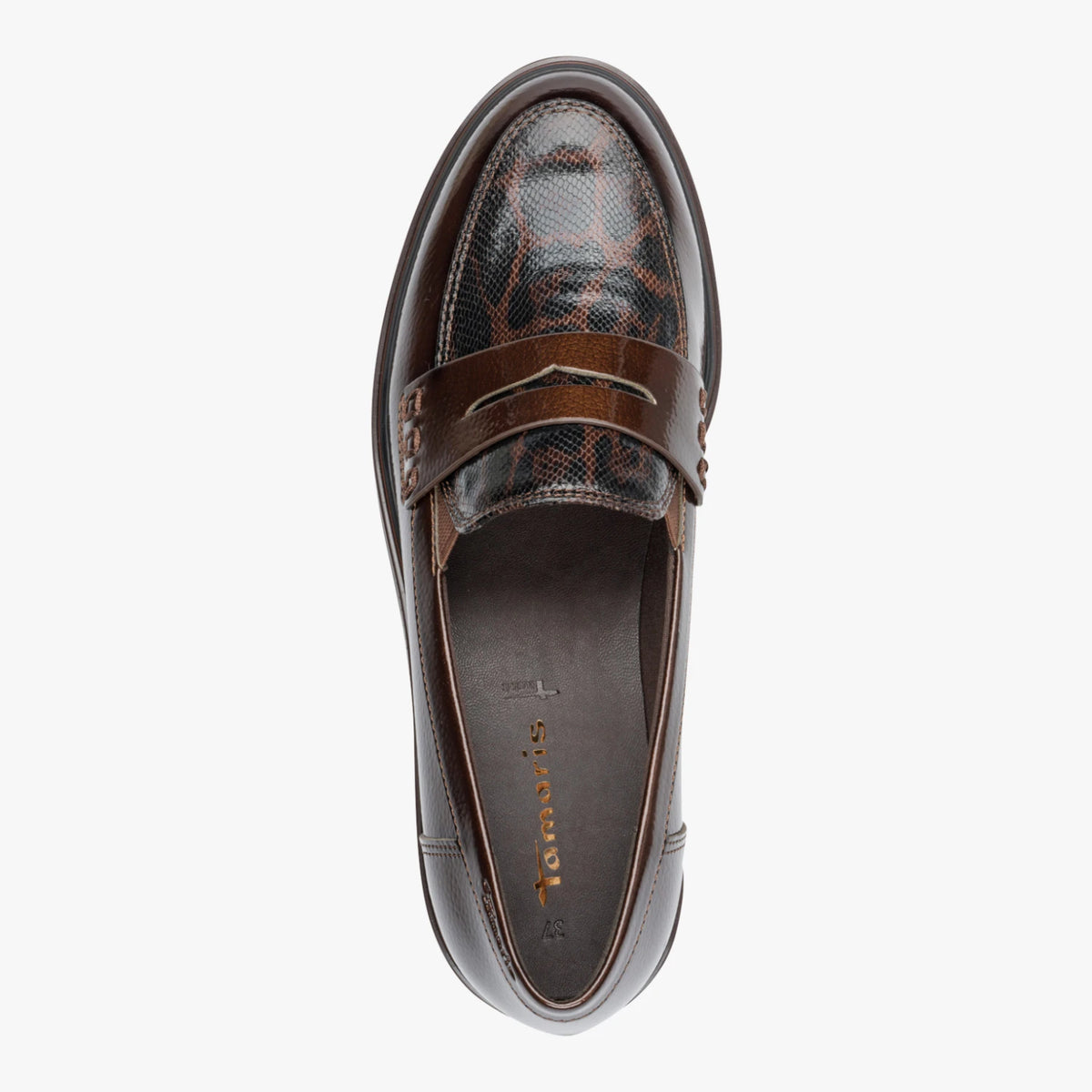 Tamaris Essentials Brown Chunky Penny Loafer