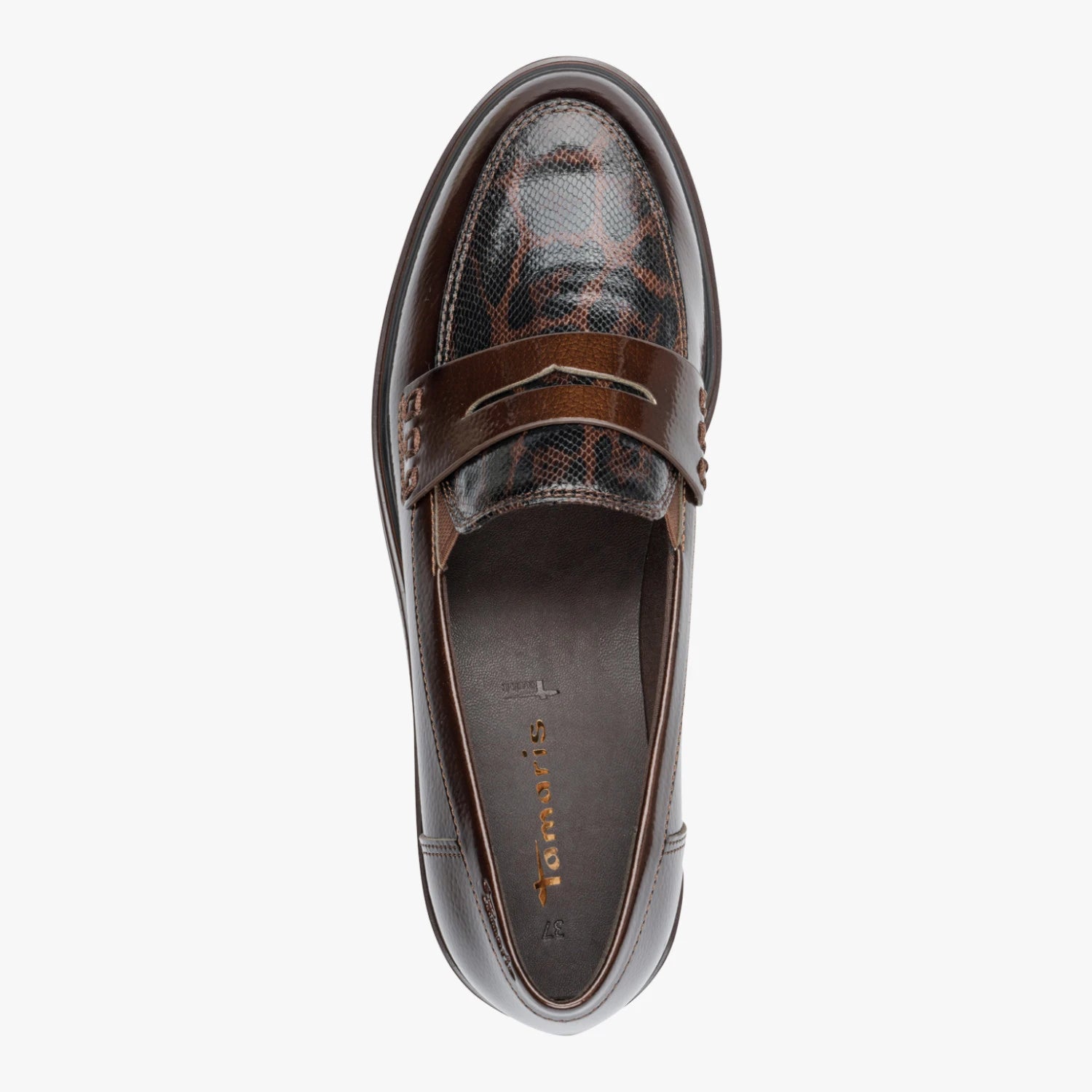 Tamaris Essentials Brown Chunky Penny Loafer