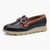 Tamaris Navy Loafer – Sporty Beige Sole with Rich Brown Accents - Leavys Shoes