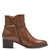 Side interior view of the Tamaris Brown Leather Ankle Boots.