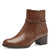 Angular shot of the Tamaris Brown Leather Ankle Boots.