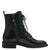 Side view of the Lace-Up Black Ankle Boots zipper