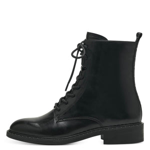 Front view of the Lace-Up Black Ankle Boots