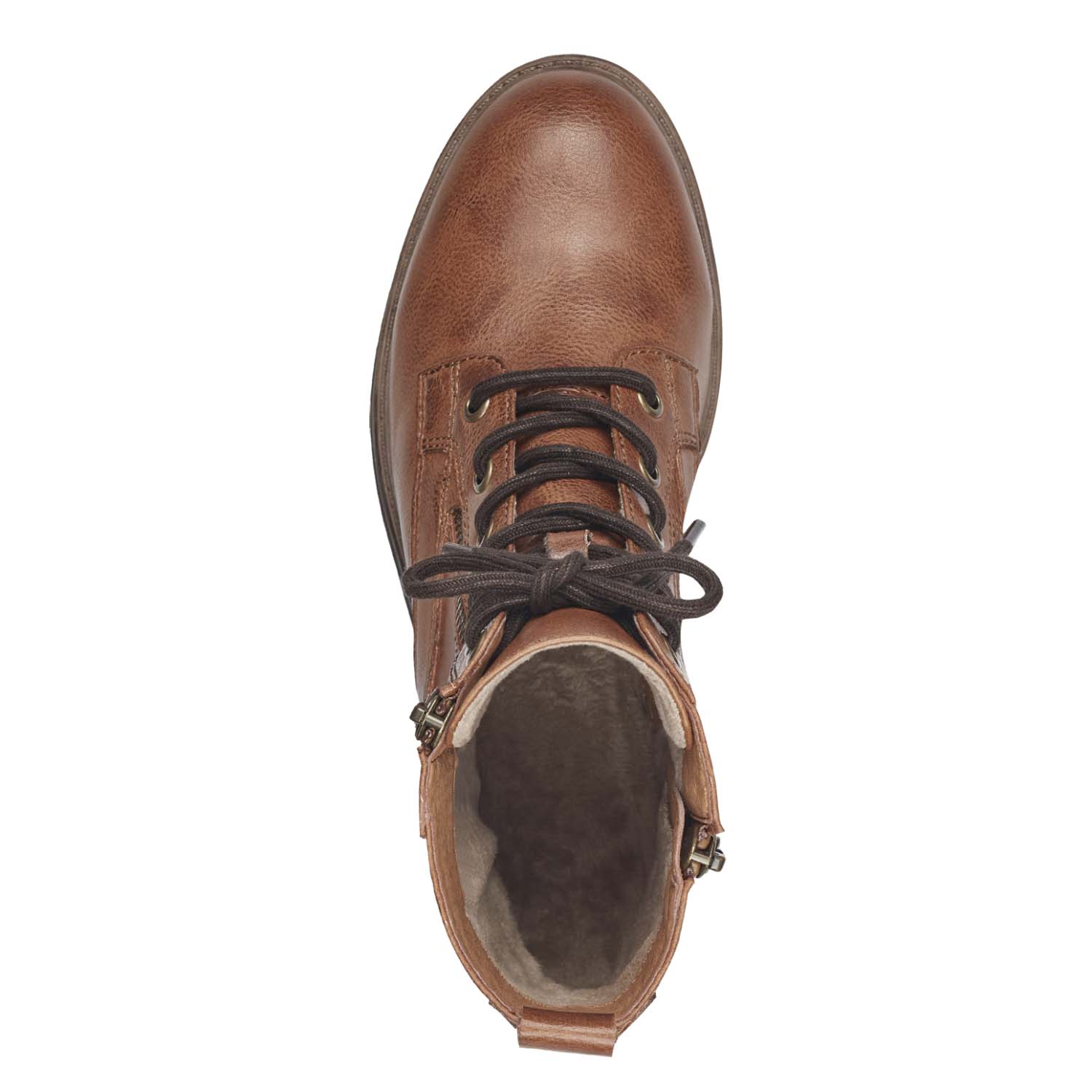Front view of the Brown Lace-Up Ankle Boot
