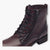 Tamaris Bordeaux Lace-Up Boots with Block Heel and Side Zip