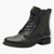 Tamaris Olive Lace-Up Boots with Side Zip and Block Heel