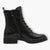 Tamaris Black Lace-Up Boots with Chunky Sole and Silver Stud Detailing - Leavys Shoes