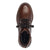 Front view of Tamaris leather brown lace up boot.