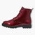 Tamaris Red Patent Lace-Up Ankle Boots with Chunky Sole