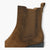 Tamaris Brown Nubuck Leather Ankle Boots with Block Heel and Elastic Panels - Leavys Shoes