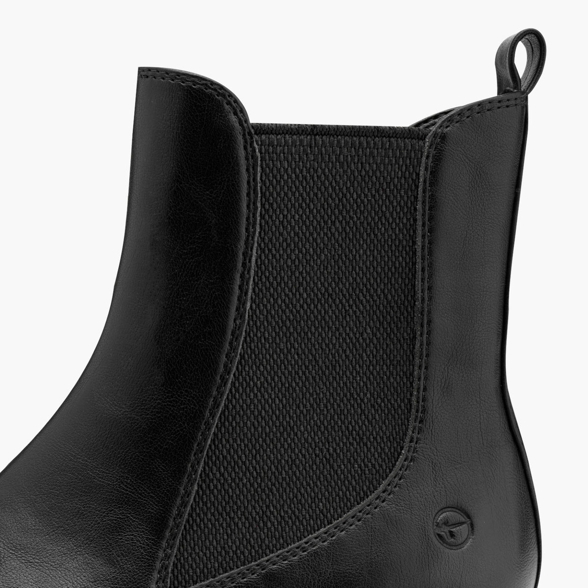 Tamaris Black Chelsea Boots with Block Heel & TOUCH-IT Comfort - Leavys Shoes