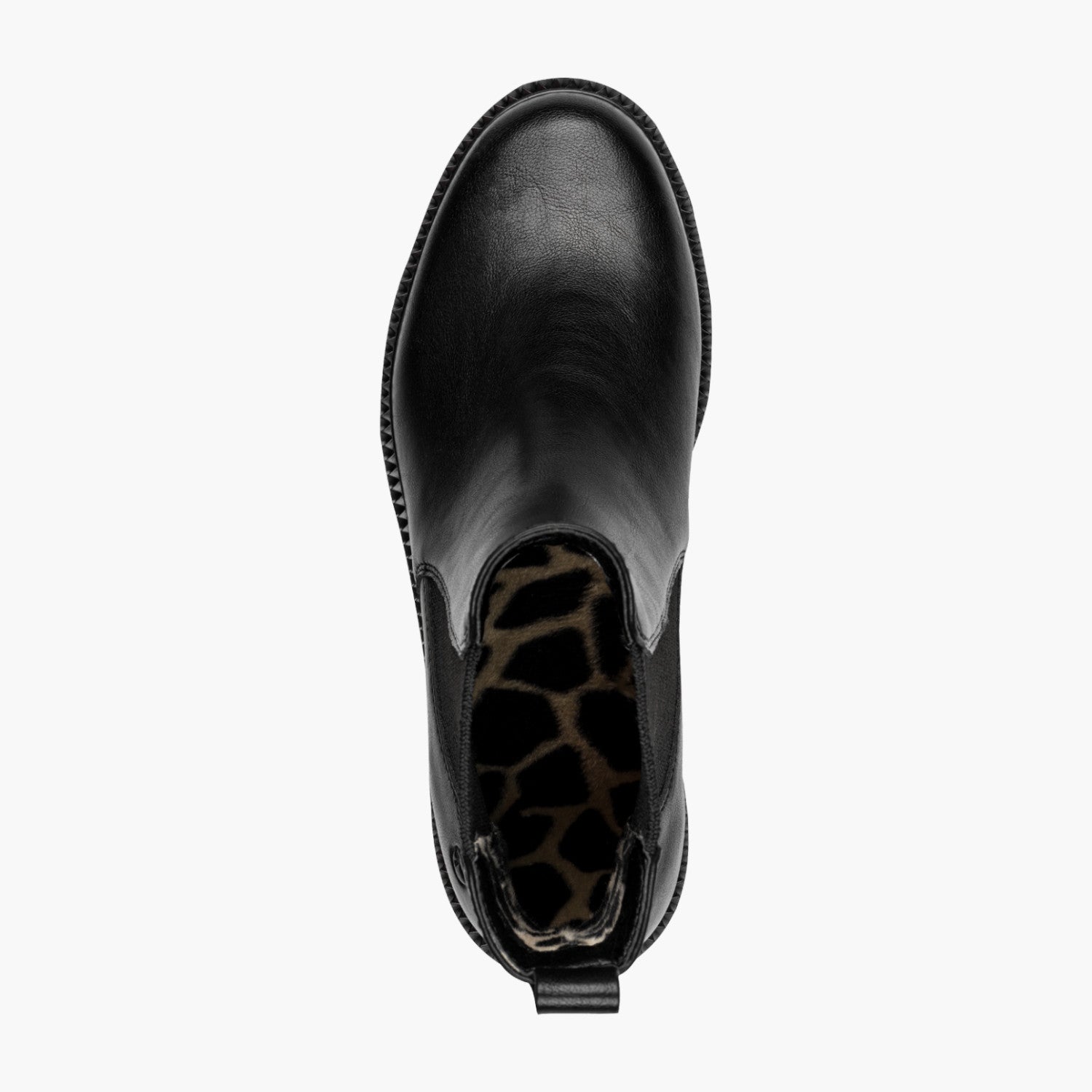 Tamaris Black Chelsea Boots with Block Heel & TOUCH-IT Comfort - Leavys Shoes