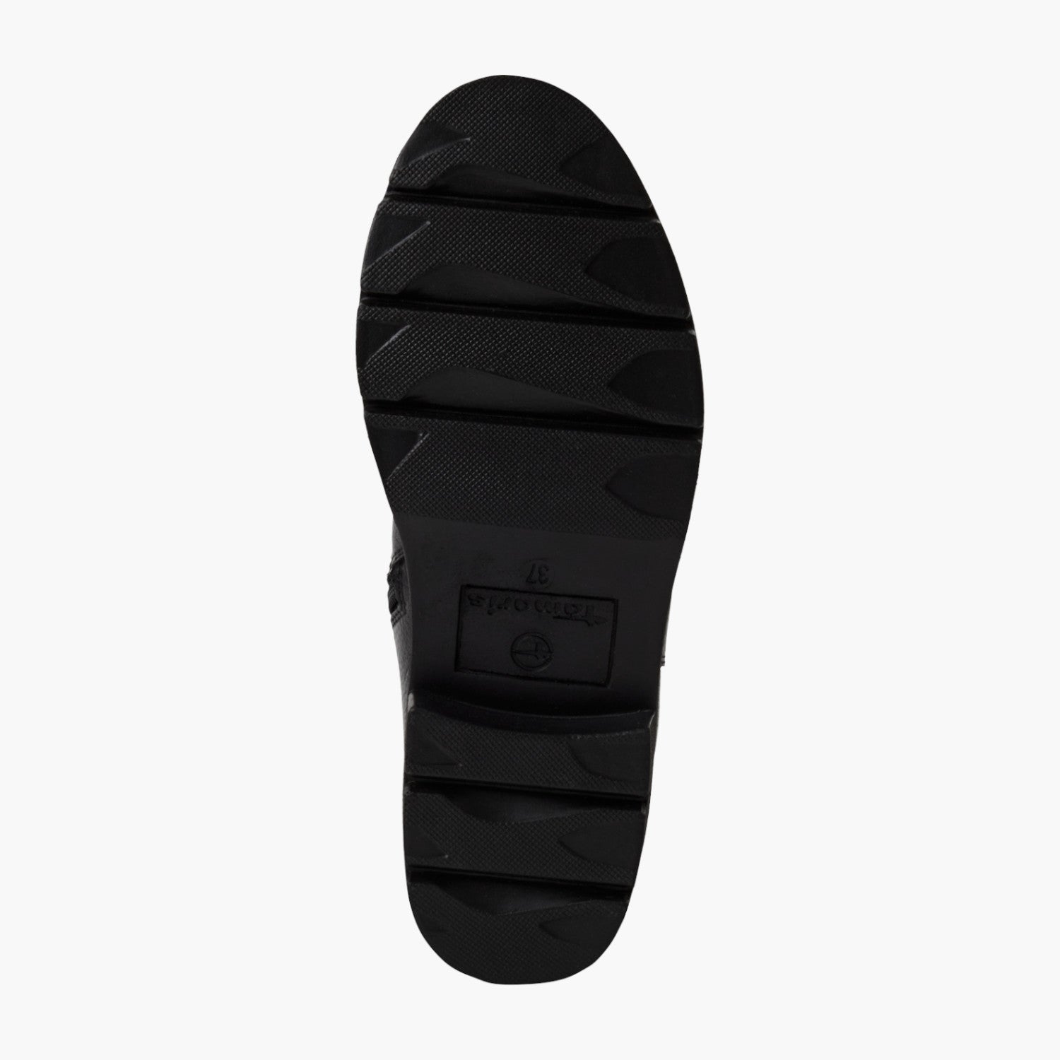 Tamaris Black Leather Chelsea Boots with Zip & Block Heel - Leavys Shoes