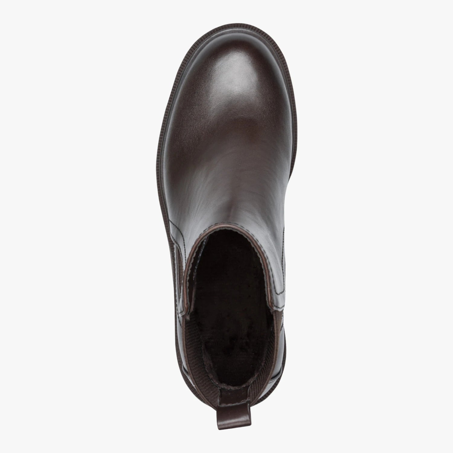 Tamaris Chocolate Brown Chunky Sole Chelsea Boots