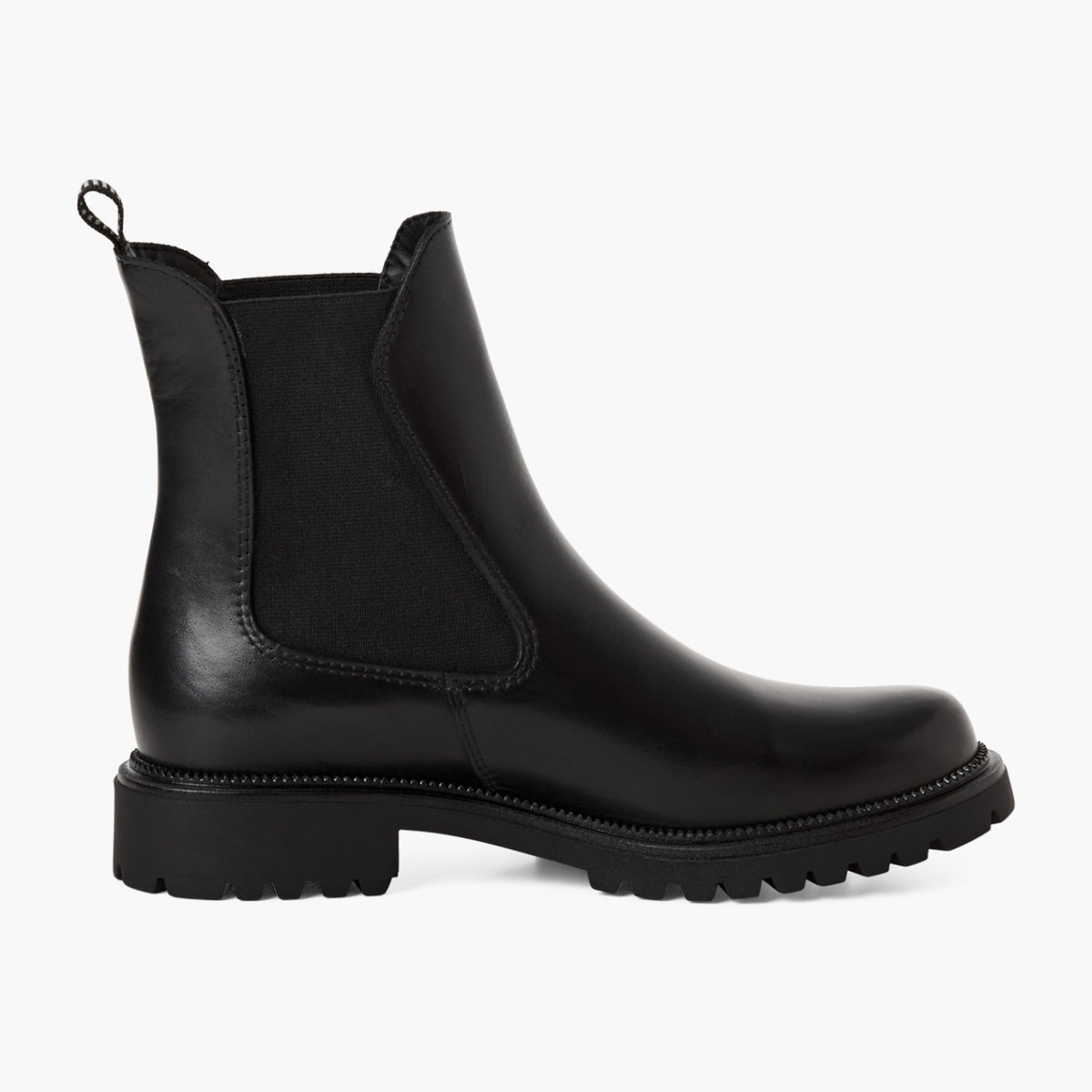 Tamaris Black Chelsea Boots with Block Heel - Leavys Shoes