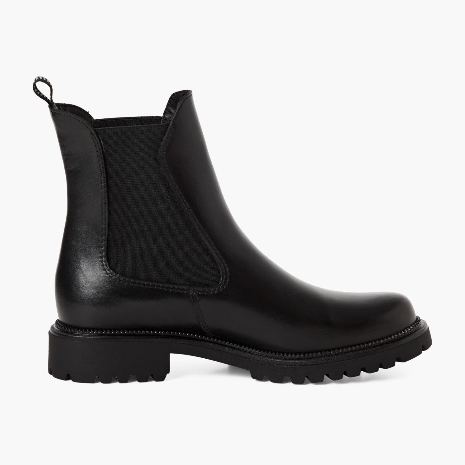 Tamaris Black Chelsea Boots with Block Heel - Leavys Shoes