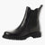 Tamaris Black Leather Chelsea Ankle Boot with Tracked Sole