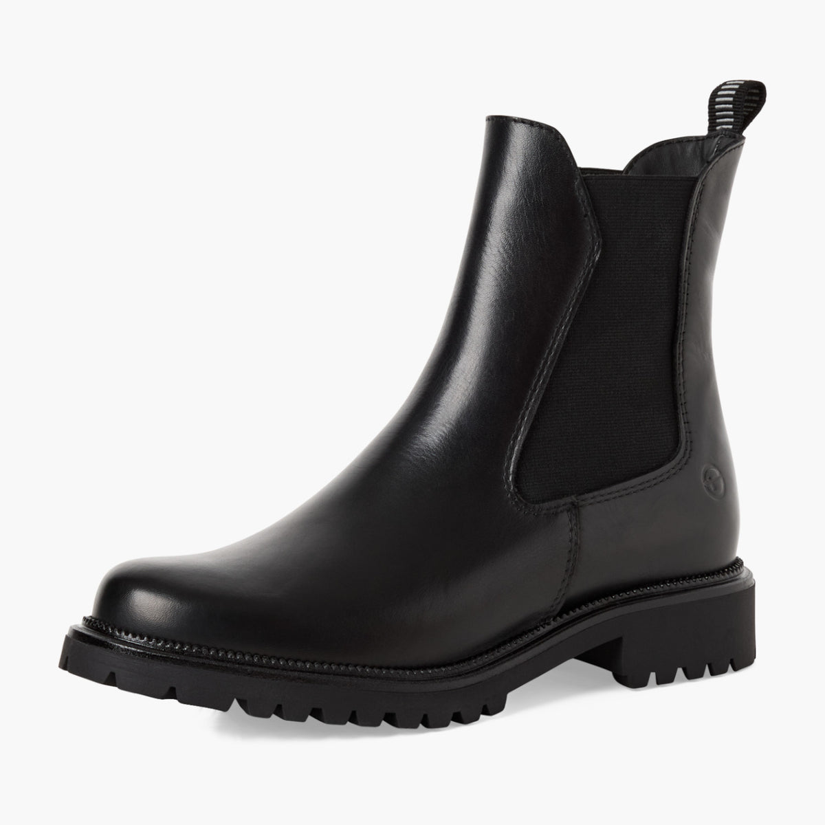 Tamaris Black Chelsea Boots with Block Heel - Leavys Shoes