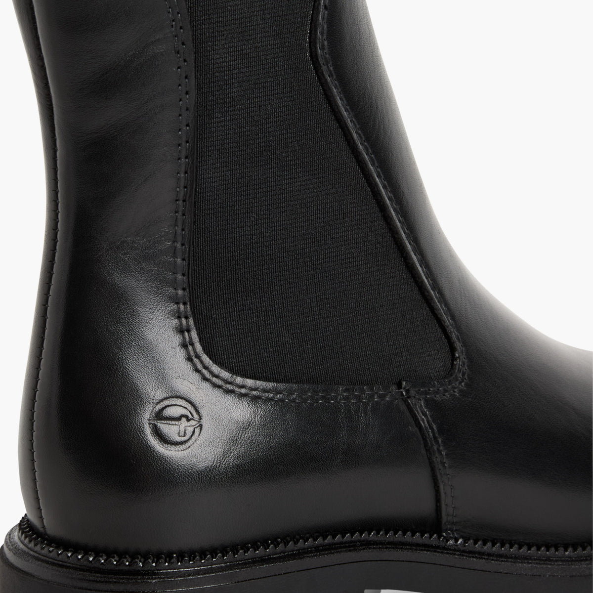 Tamaris Black Chelsea Boots with Block Heel - Leavys Shoes