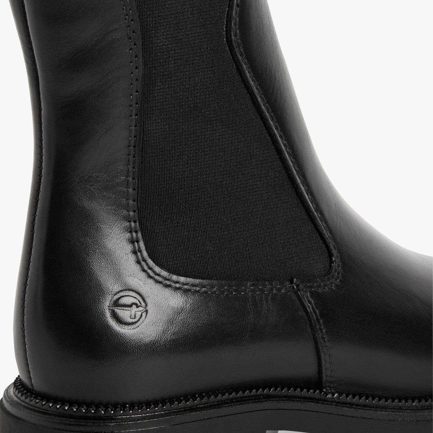 Tamaris Black Chelsea Boots with Block Heel - Leavys Shoes