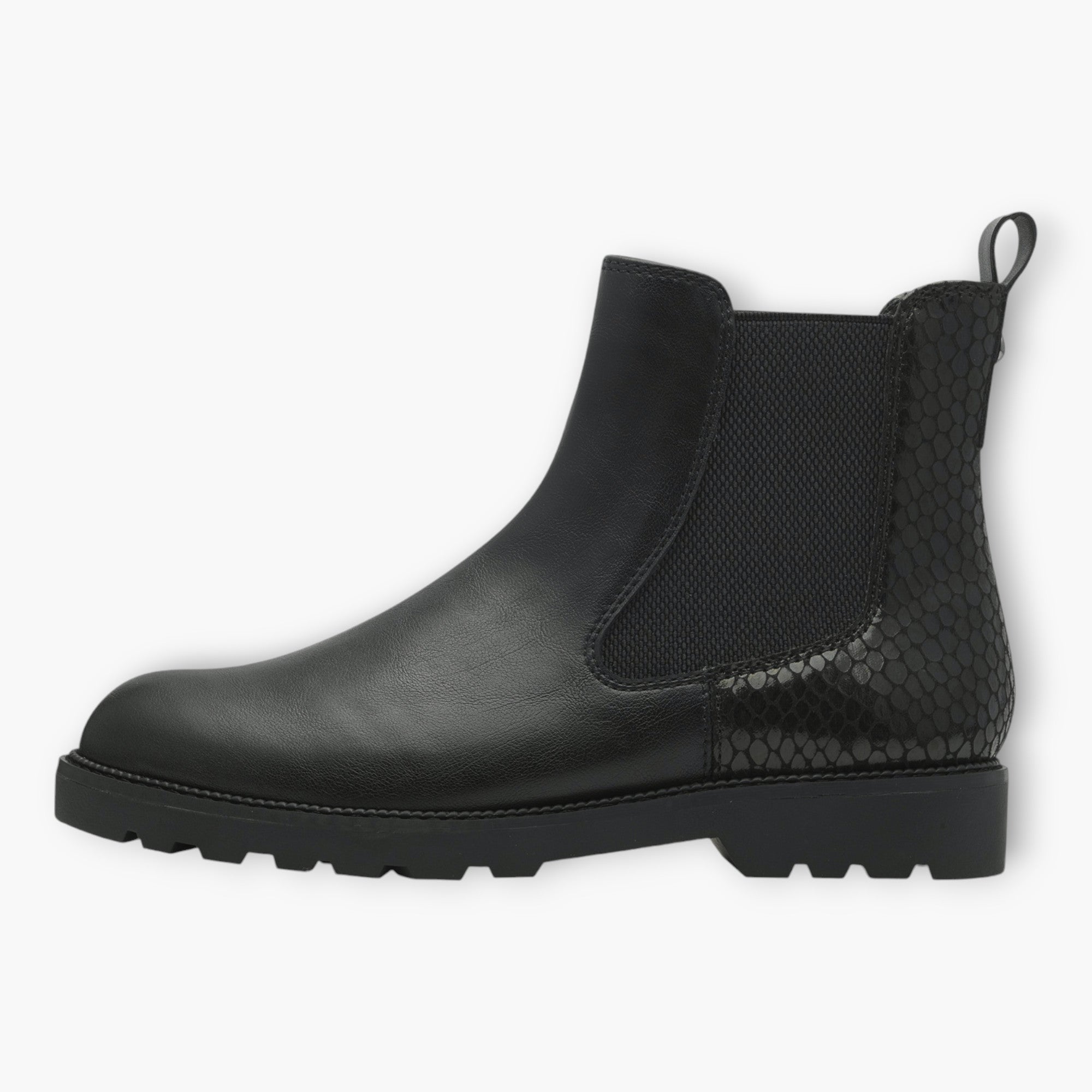 Tamaris Black Chelsea Boots with Chunky Sole