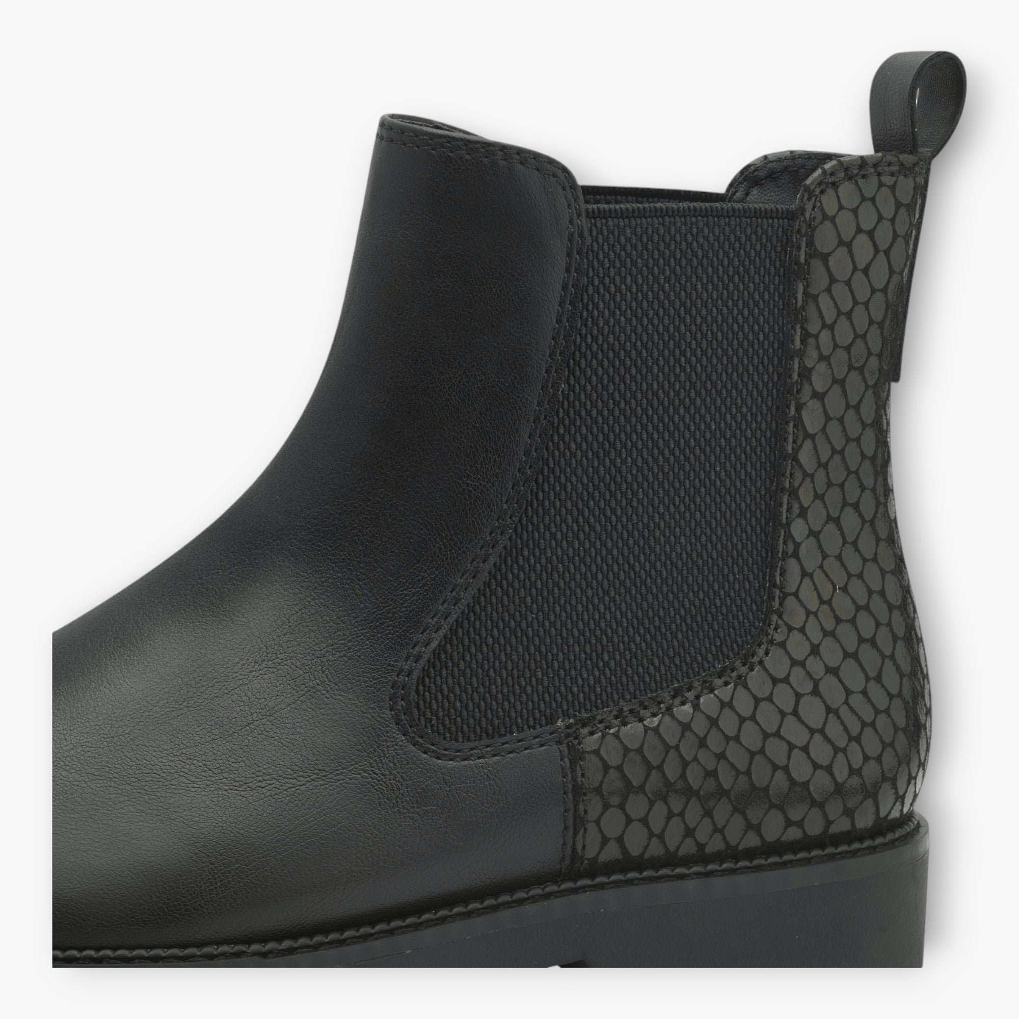 Tamaris Black Chelsea Boots with Chunky Sole - Leavys Shoes