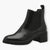 Tamaris Black Leather Ankle Boots with Block Heel and Soft Footbed