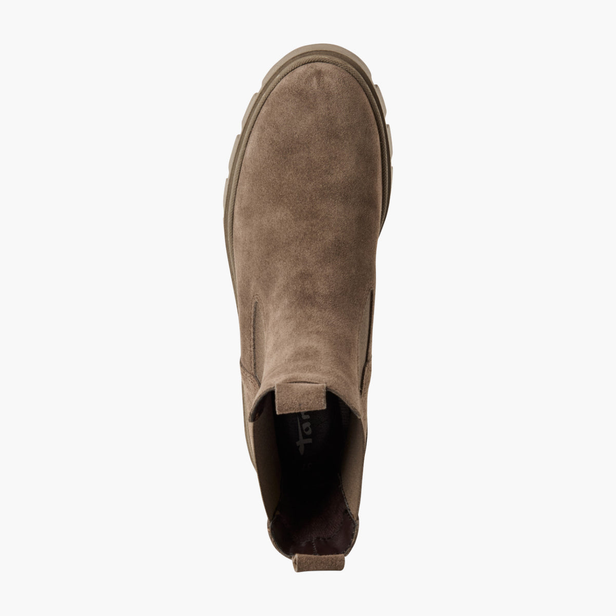 Tamaris Taupe Platform Chelsea Boots with 75mm Heel - Leavys Shoes