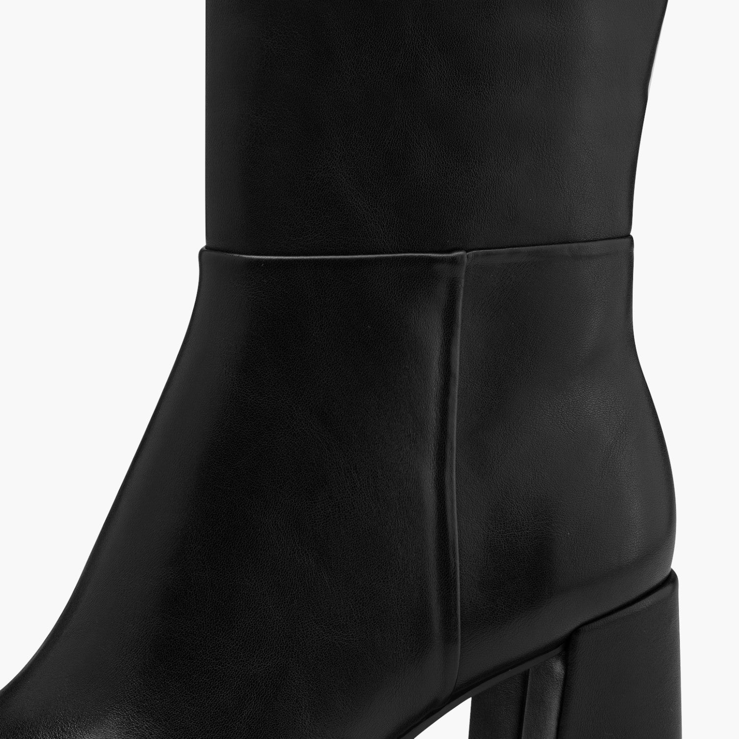 Tamaris Black Knee Boots with 65mm Banana Heel & Zip - Leavys Shoes