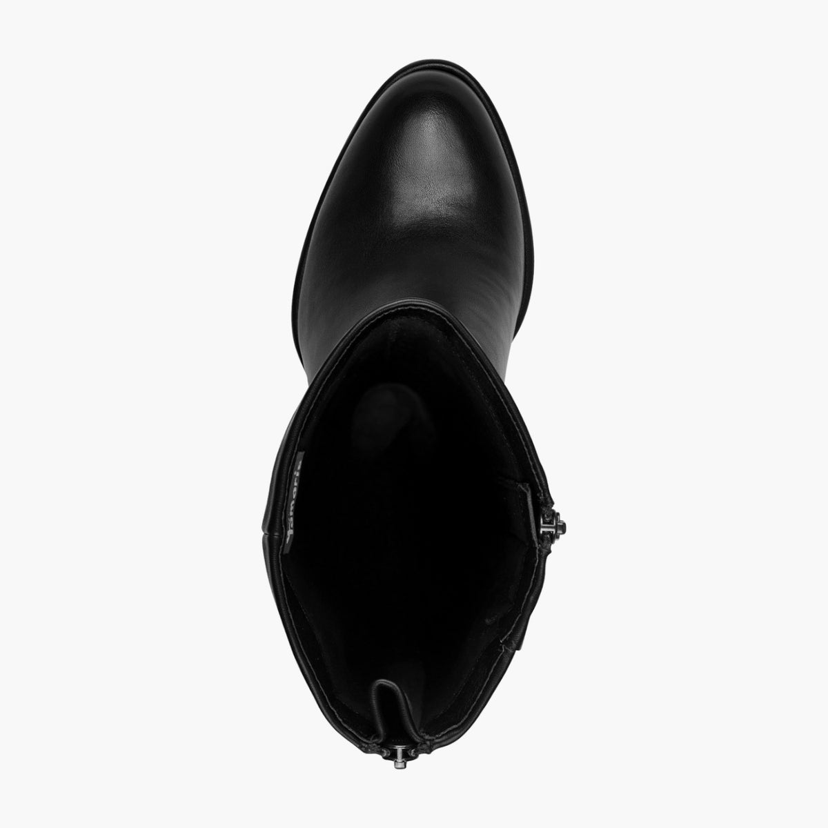 Tamaris Black Knee Boots with 65mm Banana Heel & Zip - Leavys Shoes