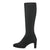 Front view of Tamaris Knee High Boot with a Heel in Black.