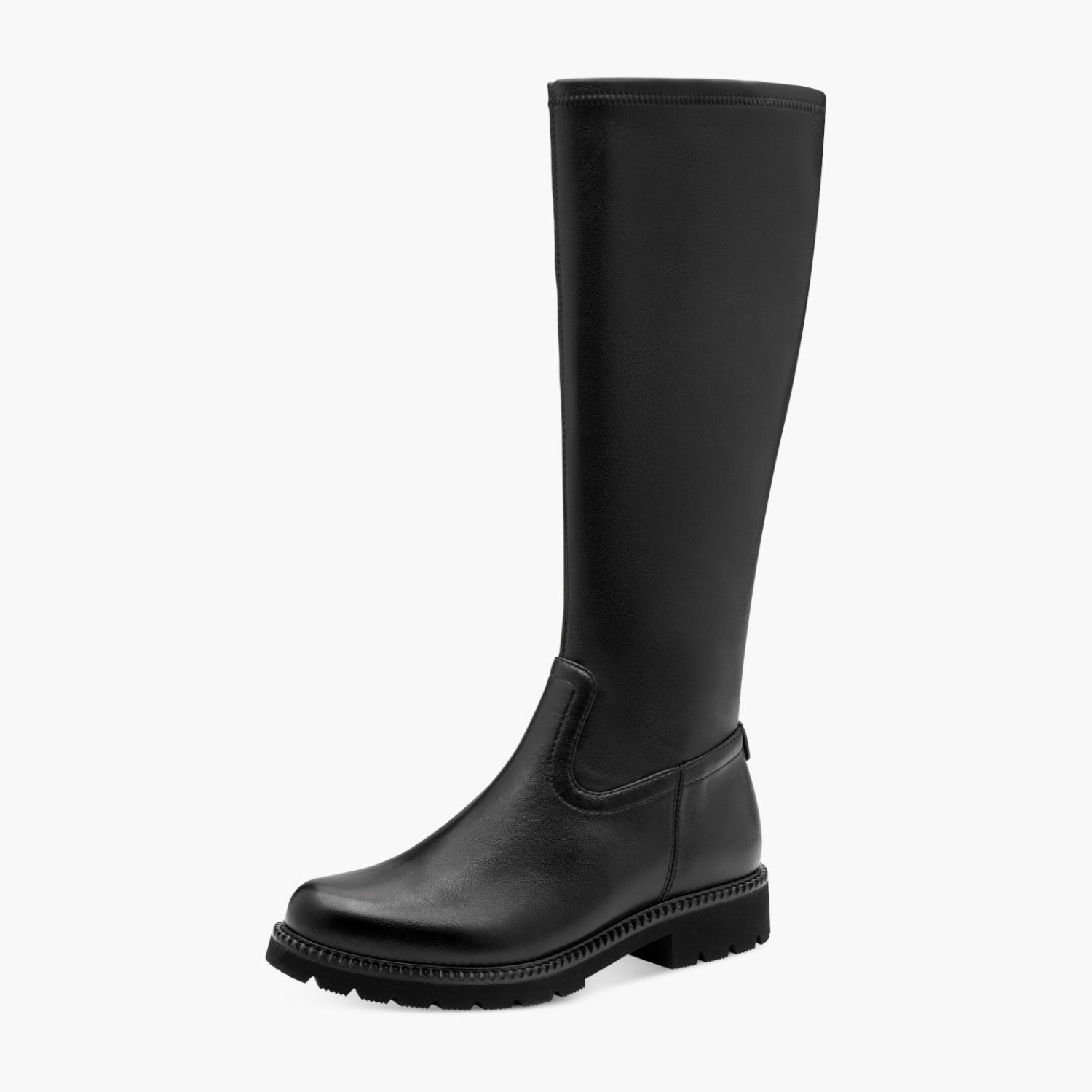 Tamaris Black Knee-High Boots with TOUCH-IT Comfort - Leavys Shoes