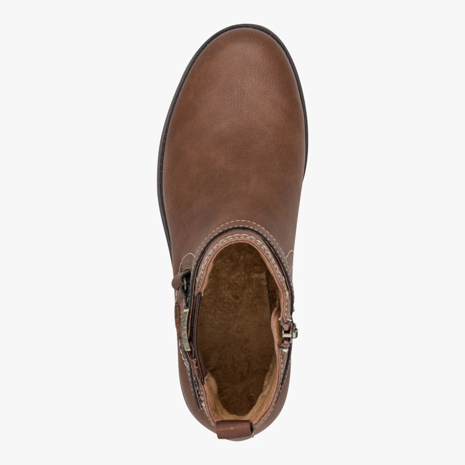 Tamaris Brown Buckle Detail Chelsea Ankle Boots
