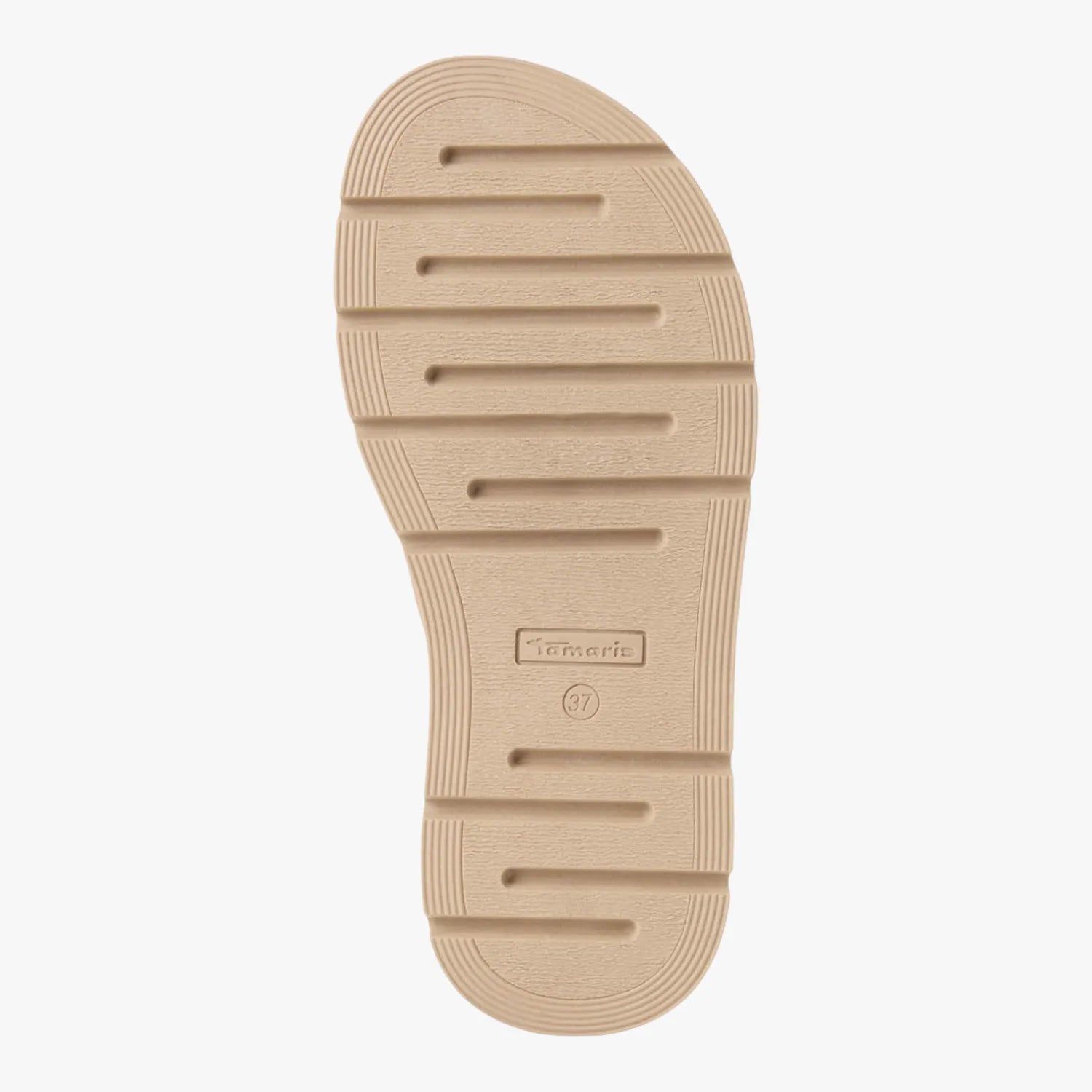 Tamaris Taupe Nubuck Buckle Slides