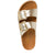Tamaris Electric Gold Leather Sandals with Buckle Detail