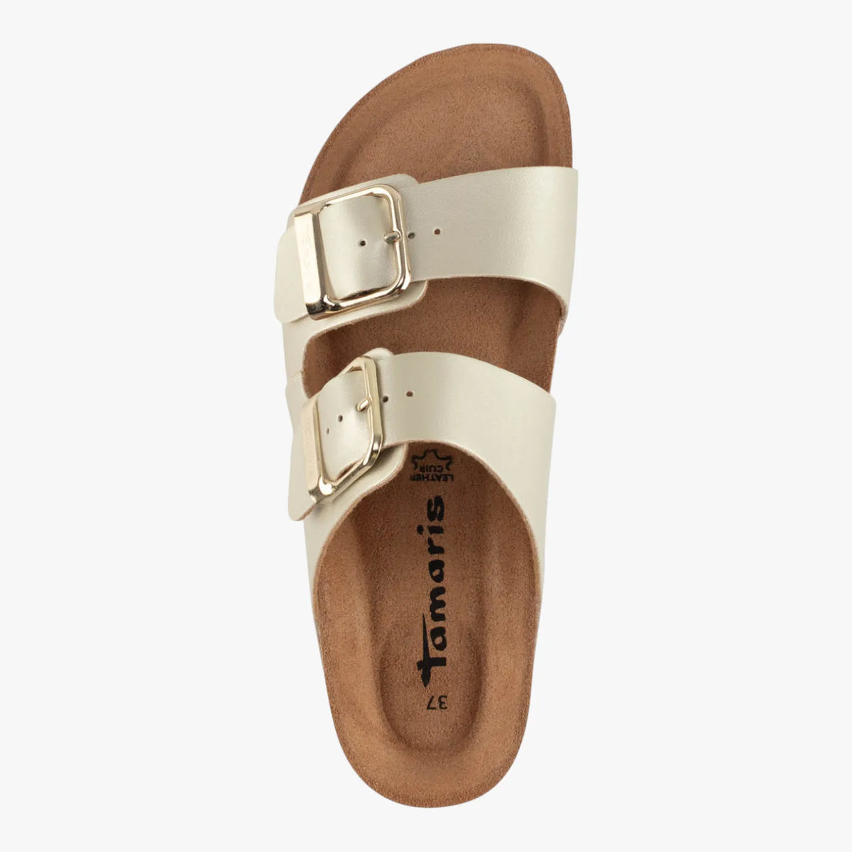 Tamaris Light Gold Double Buckle Slide