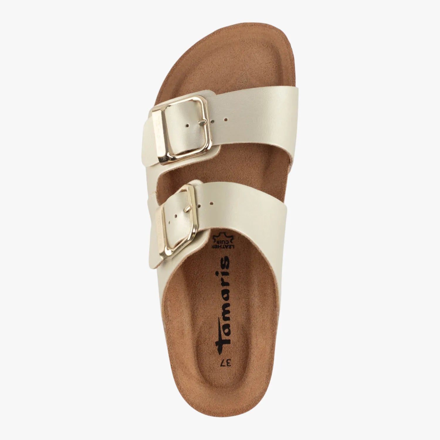 Tamaris Light Gold Double Buckle Slide