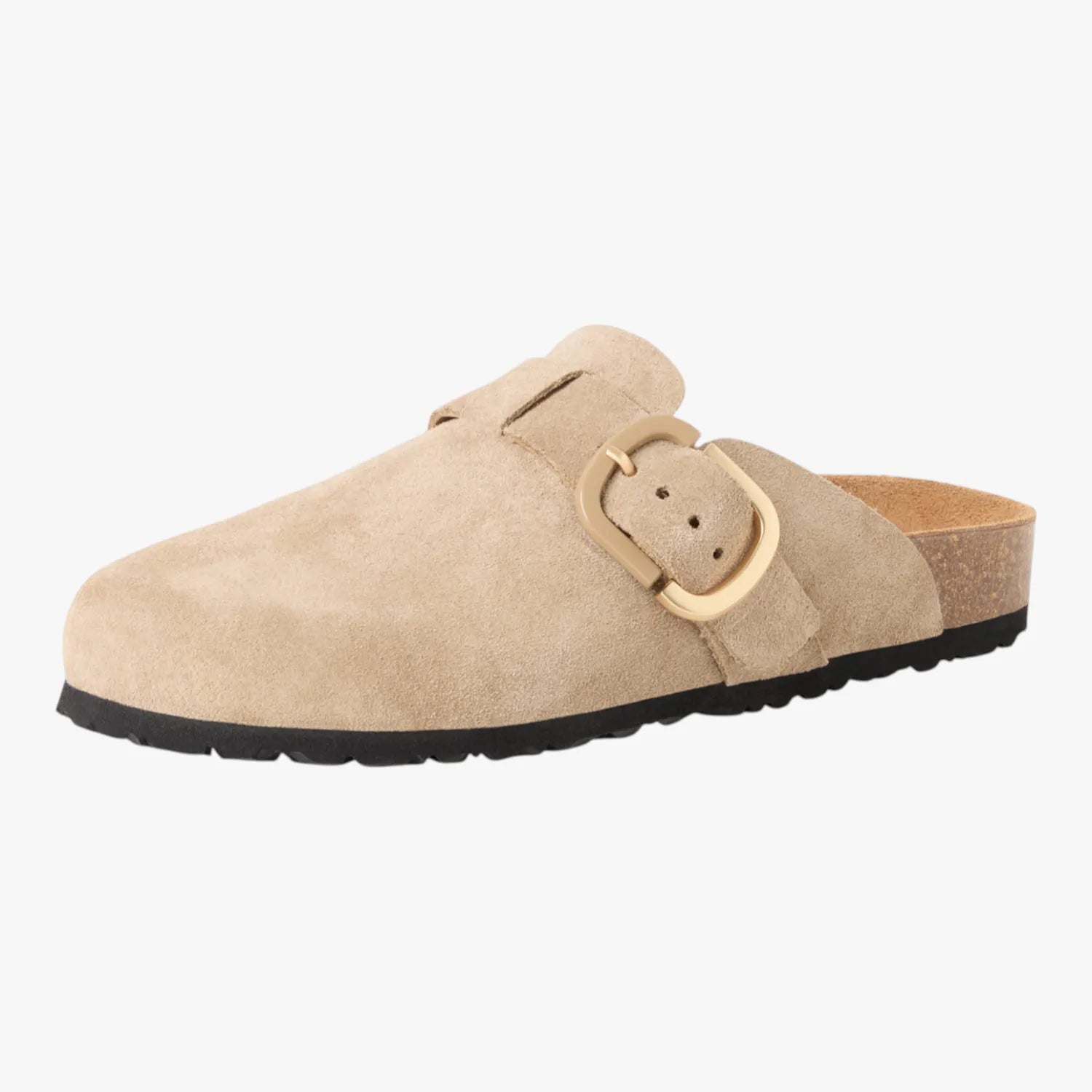 Tamaris Taupe Leather Mule Clog 1-27600-44-341