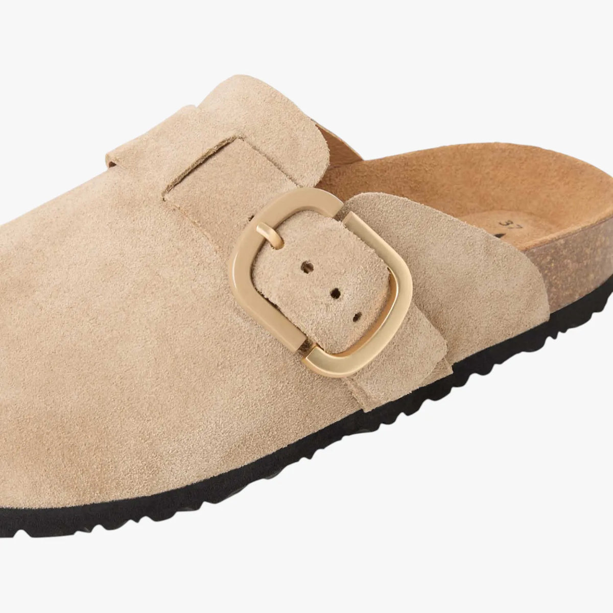 Tamaris Taupe Leather Mule Clog 1-27600-44-341