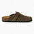 Tamaris Olive Suede Clogs with Buckle & Cork Footbed