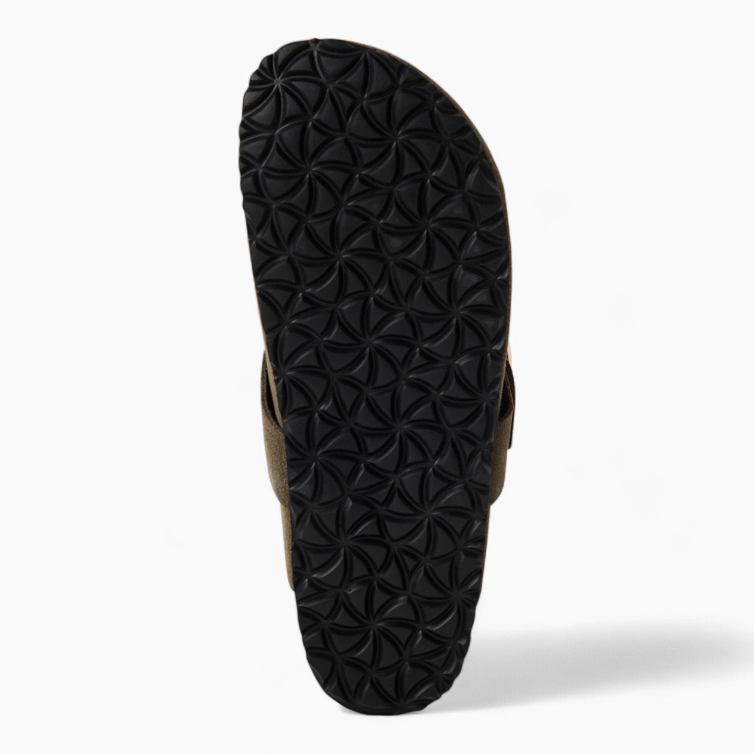 Tamaris Olive Suede Clogs with Buckle & Cork Footbed