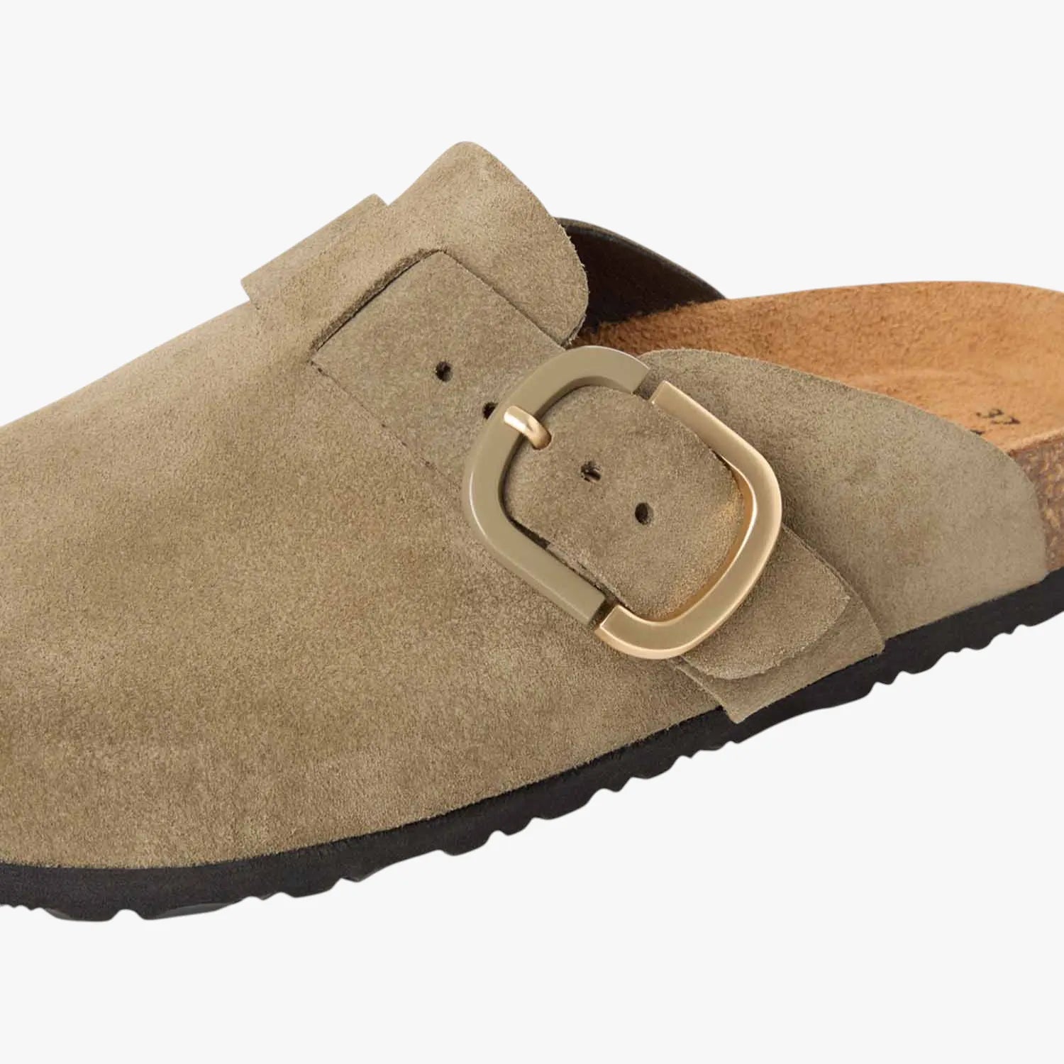 Tamaris Olive Leather Mule Clog 1-27600-44-722