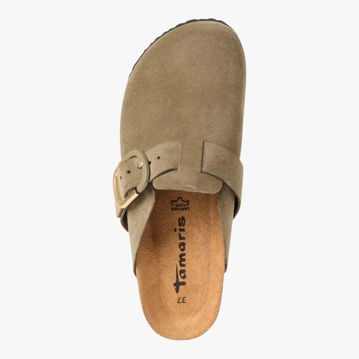 Tamaris Olive Leather Mule Clog 1-27600-44-722