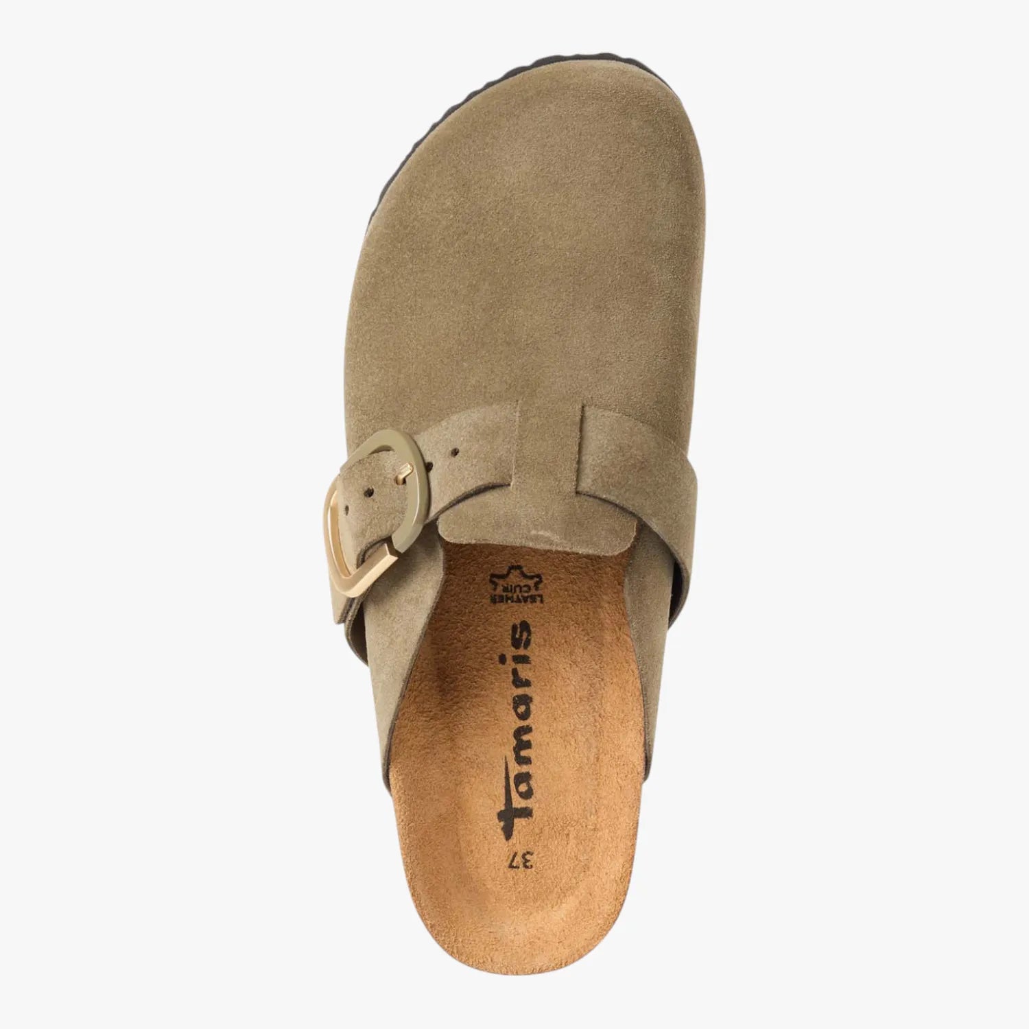 Tamaris Olive Leather Mule Clog 1-27600-44-722