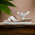 Tamaris White Leather Sandals with Gold Buckle Detail