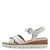 Tamaris White Leather Sandals with Gold Buckle Detail
