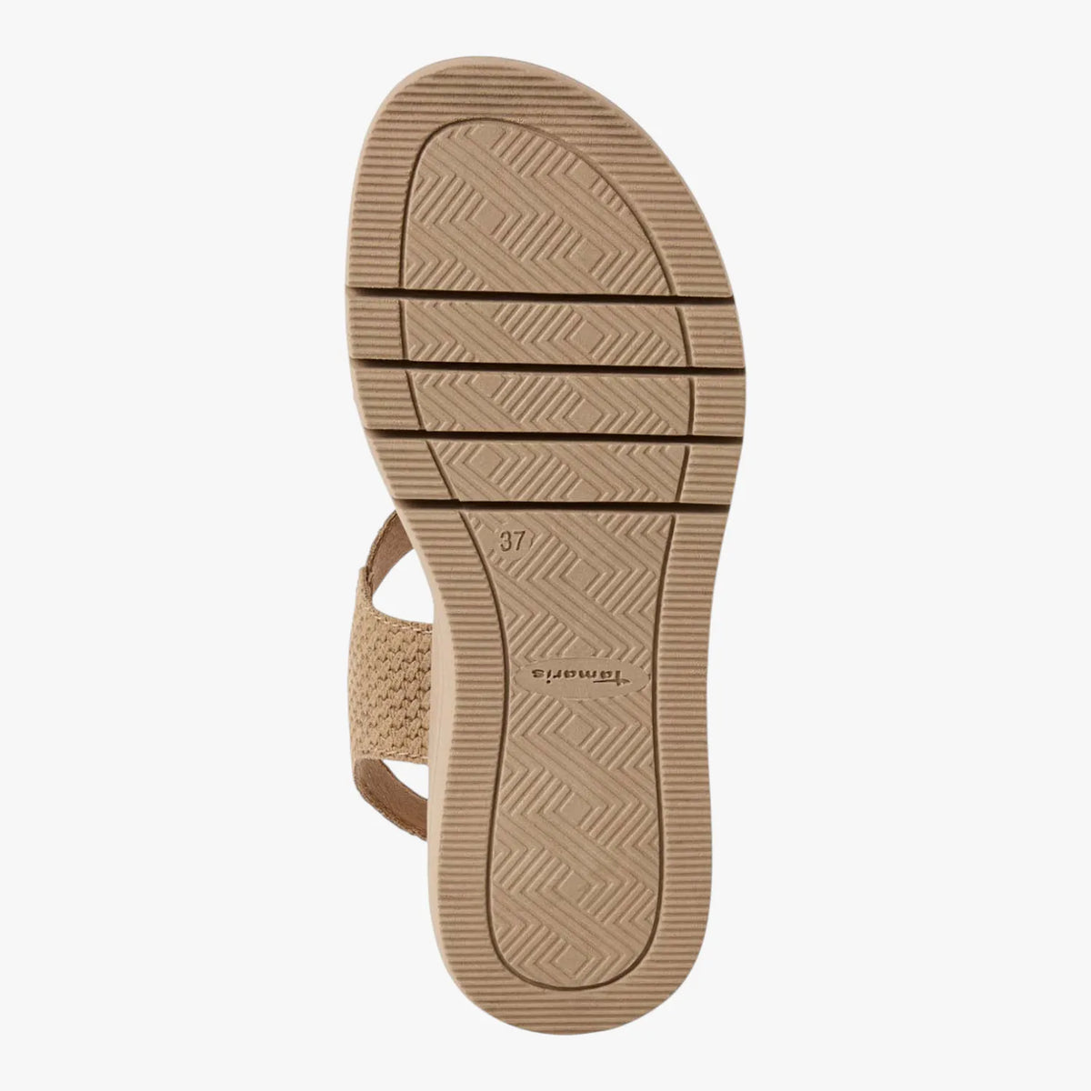 Tamaris Taupe Structured Platform Sandal