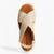 Tamaris Cream Leather Platform Sandals with Cross-Straps