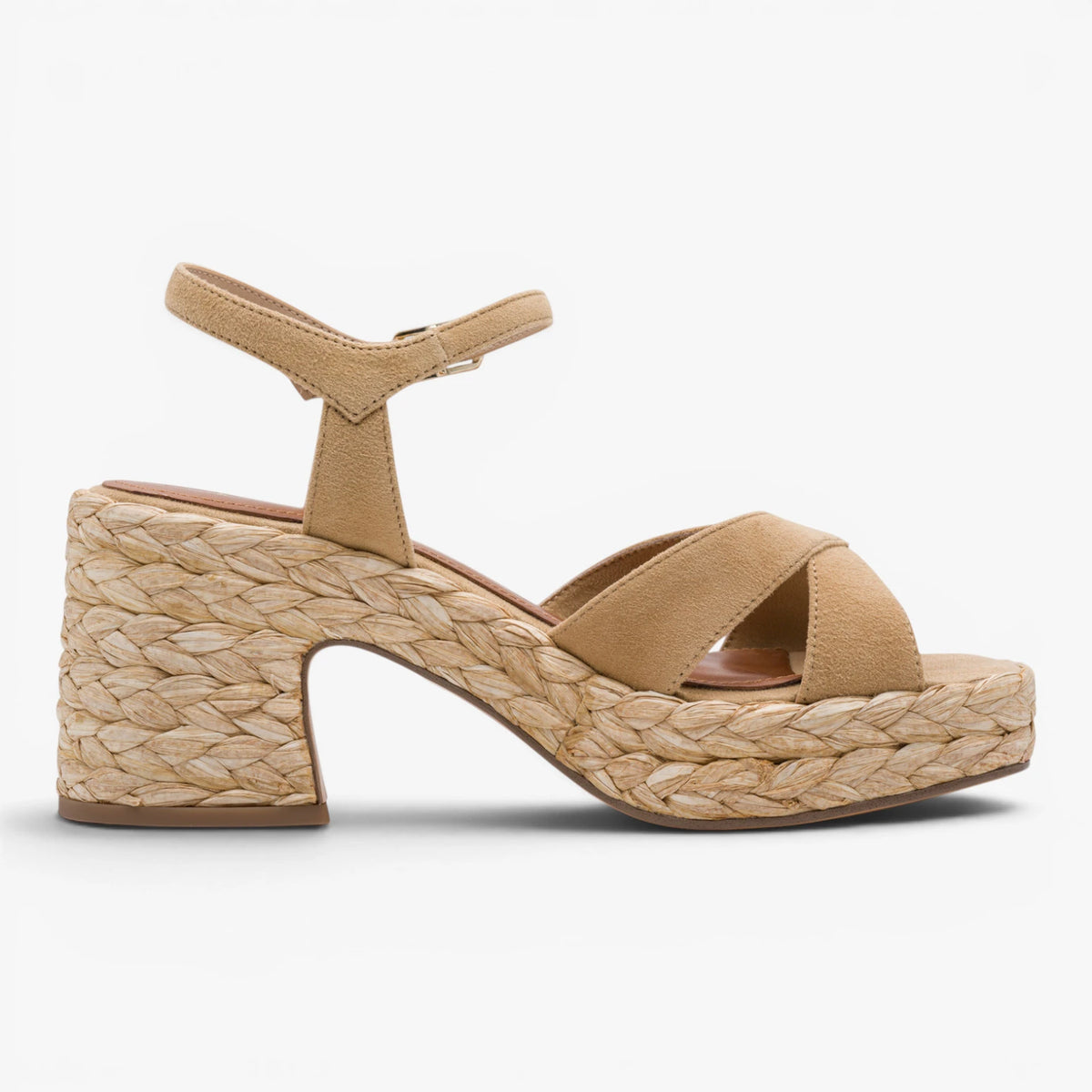 Tamaris Tan Suede Platform Sandals 1-28313-44-436